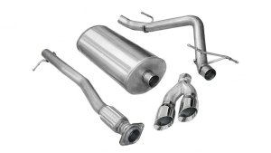 Chevrolet Silverado Performance Exhaust - CORSA Performance - Sport Cat-Back, Single Side Exit, Twin 4.0in. Polished Pro-Series Tips - Polished - 2009
